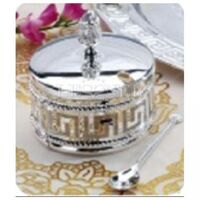 Сахарница с ложкой 9х9x9,7 см Lessner Silver Collection 99126