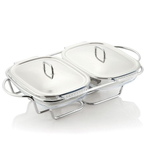 Мармит прямоугольный 2шт. 50,6x30,6x12,5 см Lessner 1,8 л 44001