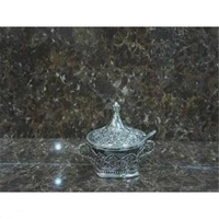 Сахарница с ложкой Lessner Silver Collection 14,5x9,5x12 см